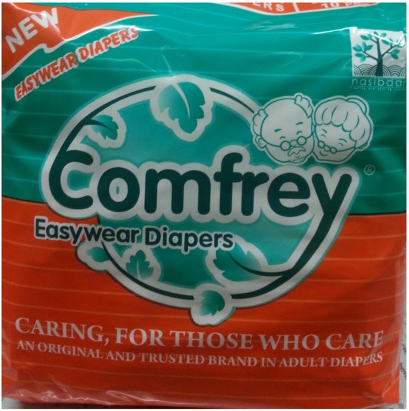 Comfrey Adult Pant Type Easy Wear Diapers Large - 10'S Size 30Inches To 39Inches, 10 Count