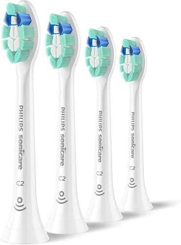 Vista 13 de Philips Sonicare C2 Control de Placa - Cabezales de Repuesto Genuinos para Cepillo de Dientes Eléctrico, Blanco, Paquete de 6 Hasta 18 Meses