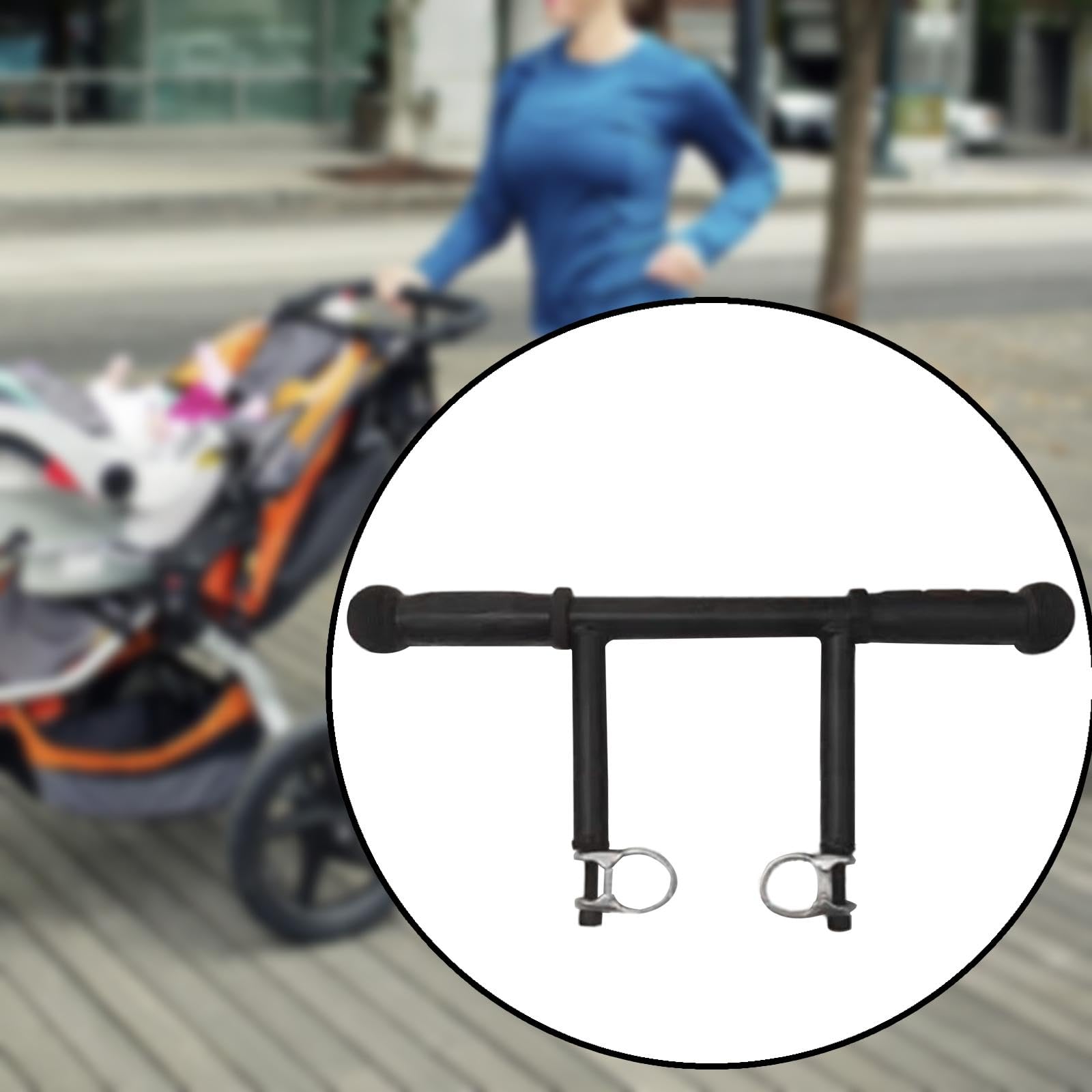 Oshhni Extensions de Guidon à Double Support de poignée de Poussette, accoudoir d'extension de Poussette Universel détachable pour Accessoire de Poussette, Rehausser 17 cm