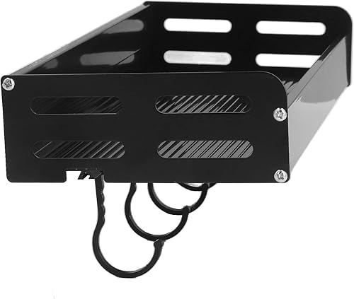 Miniatura 8 de plplaaobo keukenrek Wand- Estante de pared, estante de cocina montado en la pared, de aluminio, a prueba de óxido, ahorro de espacio, fácil de