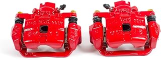 POWERSTOP Rear S2582 Pair of High-Temp Red Powder Coated Calipers for Subaru Baja 2003-2006, Subaru Legacy 2000-2004, Subaru Outback 2000-2004 [Model Specific]