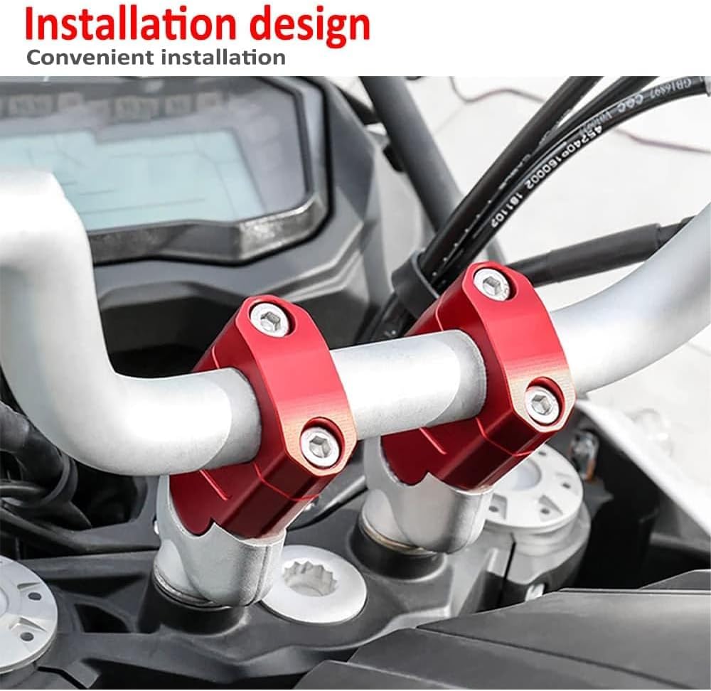 For DR-Z4S DR-Z4SM DRZ4S DRZ4SM 2025 Motorcycle Handlebar Riser Motocross Heightening Clamp Mount Pit Bike Motorbike Accessories (Black)