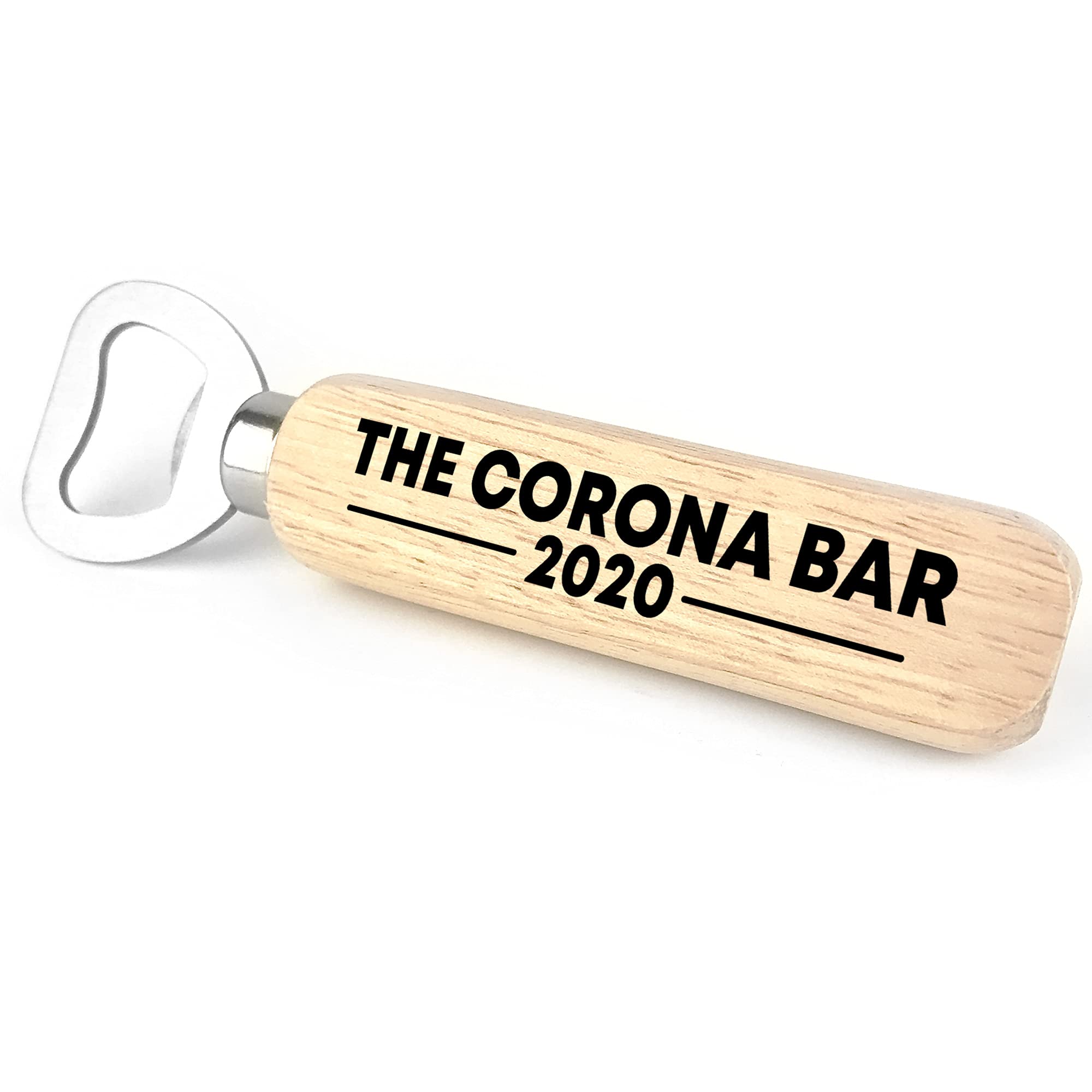 Novelty Corona Bar Gift Home Bar Pub Wooden Bottle Opener Quarantine Funny Gift for Him