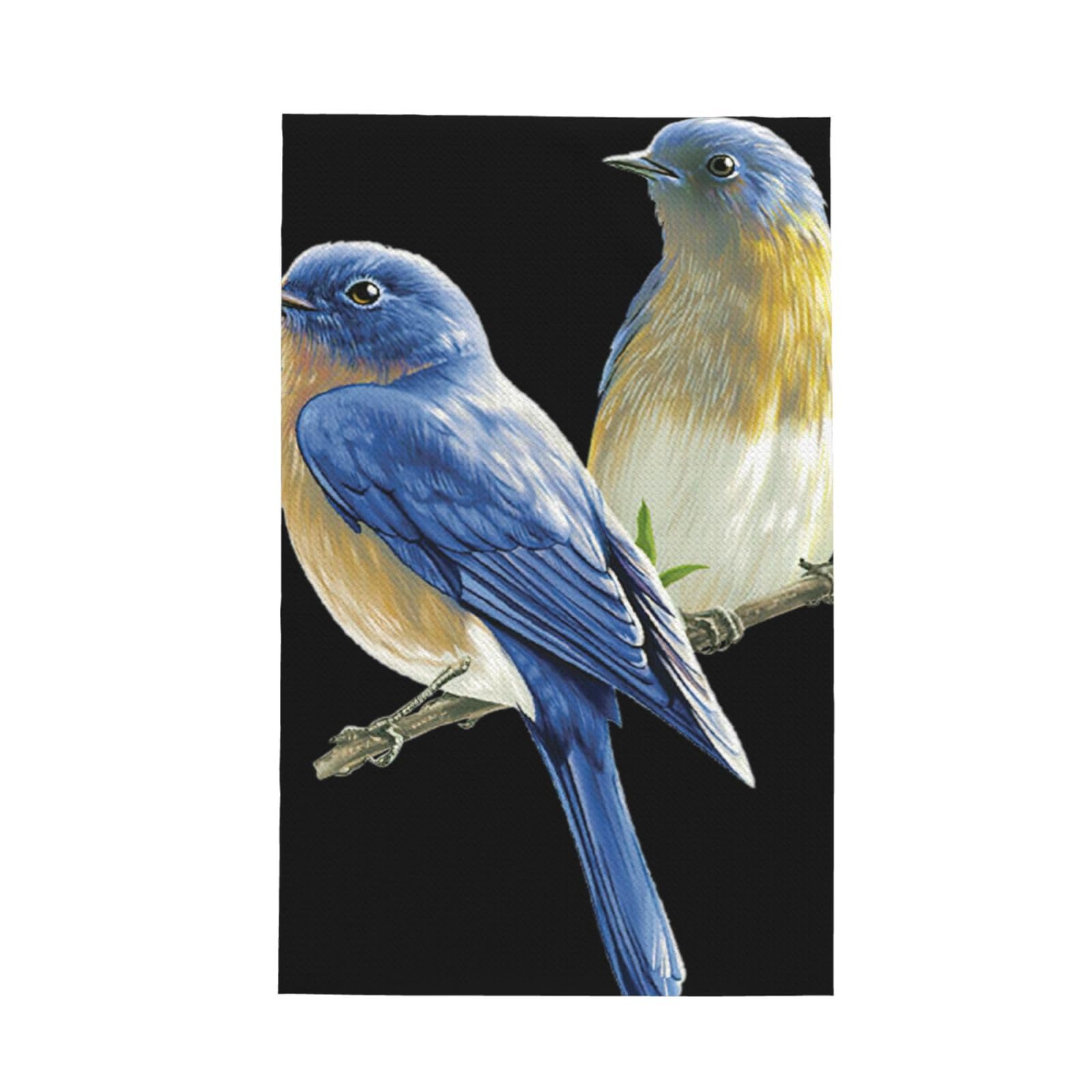 Uusnwaa Two Birds Printed Waffle Microfiber Kitchen Towels