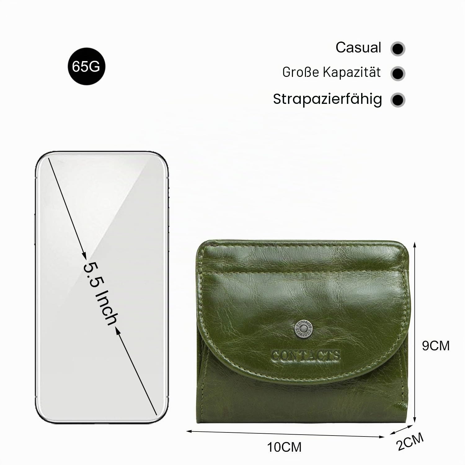 FANDARE Geldbörse Ledergeldbörse Herren Damen Kurz Geldbörse Brieftasche Portmonee Geldklammer Kreditkartenetui Geldbeutel Reise Wallet