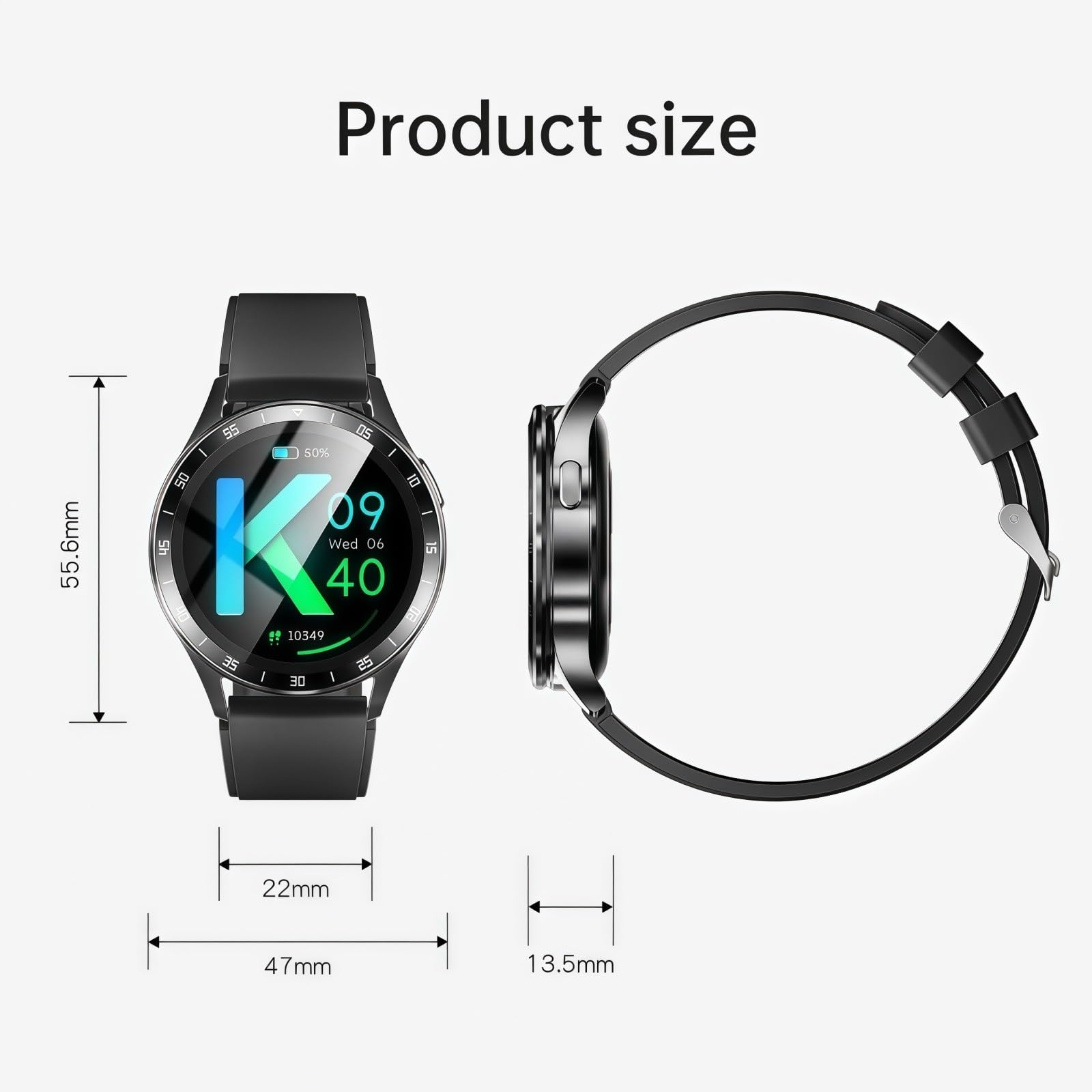 Reloj Inteligente con Auriculares Bluetooth 2 En 1,Carcasa Metálica,Resistente Al Agua IP67,Reloj Deportivo Plegable con Podómetro,Monitorización De Salud,Compatible con Android E iOS.