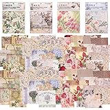 120 Pcs Deco Papers for Scrapbooking, 5.5*5.5in Vintage Decoupage Paper Junk Journal Supplies, Retro