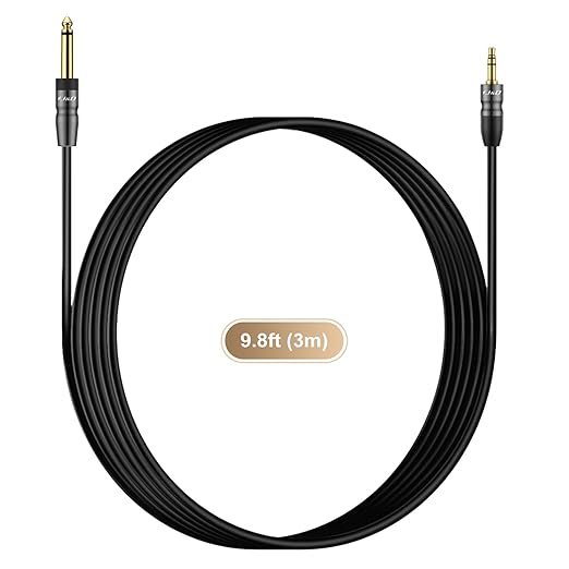 Cable de Audio J&D 3.5mm a 6.35mm 9.8 Pies Trenzado miniatura 8