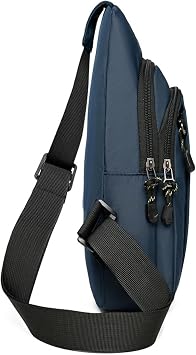 Chest bag Men's Crossbody Bag, Stylish And Casual, Lightweight Travel Storage -blue