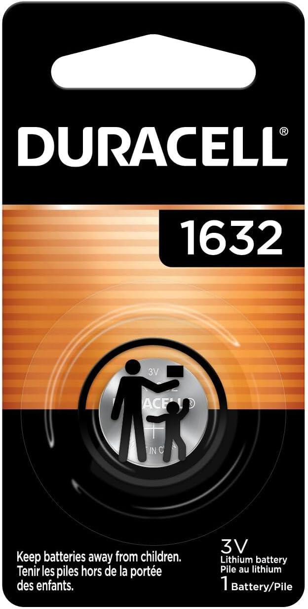 Duracell 1632 3V Lithium Coin Battery 1 Count, CR1632 3V Battery for Fitness Devices, Watches, and More