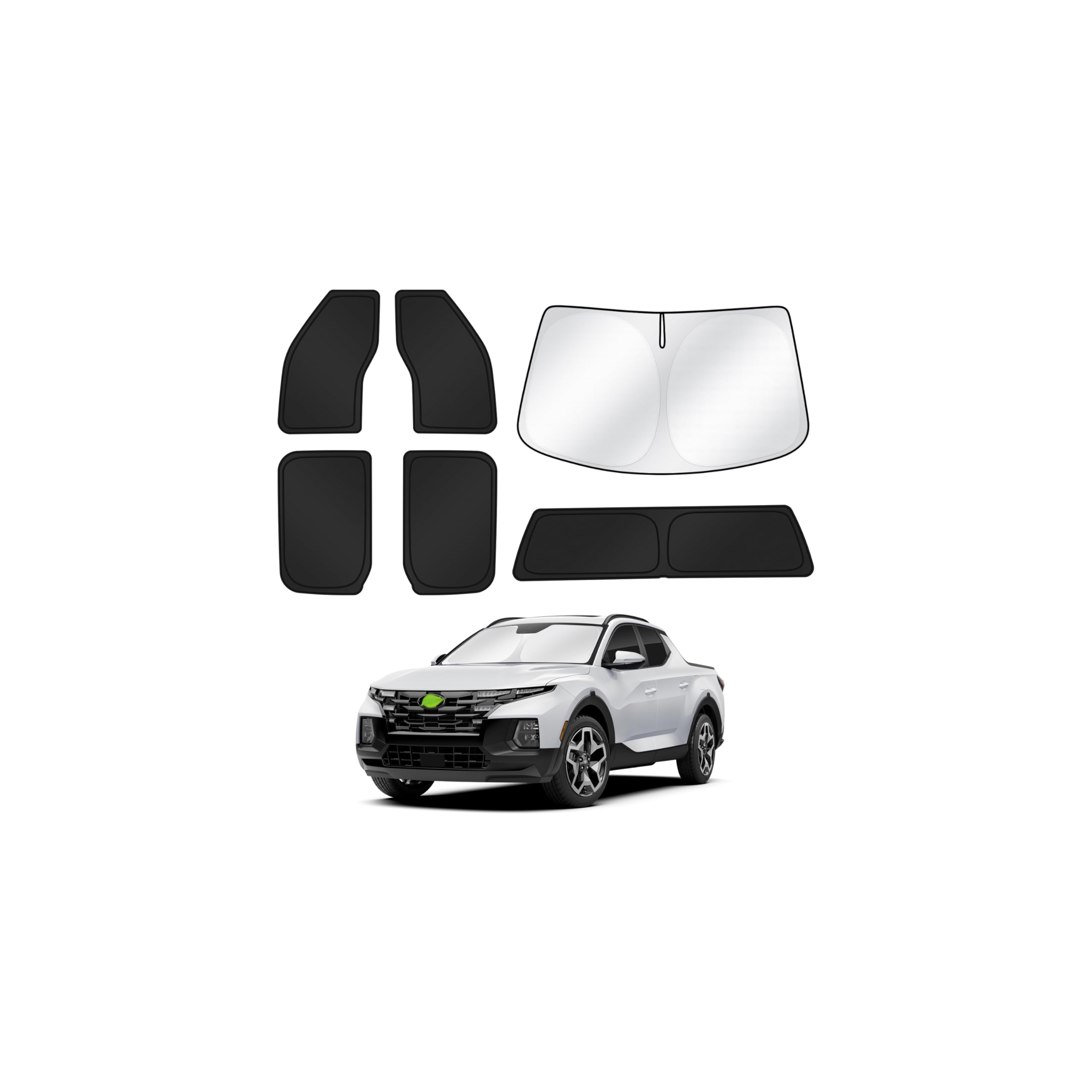 Canvcle Window Shades for Ford F150 2015-2020 F-150 SuperCrew 4 Door Accessories Windshield Sun Shade Side Rear Window Cover Sunshade Sun Shield Privacy Protection for Camping Keep Car Cool Black 6PCS