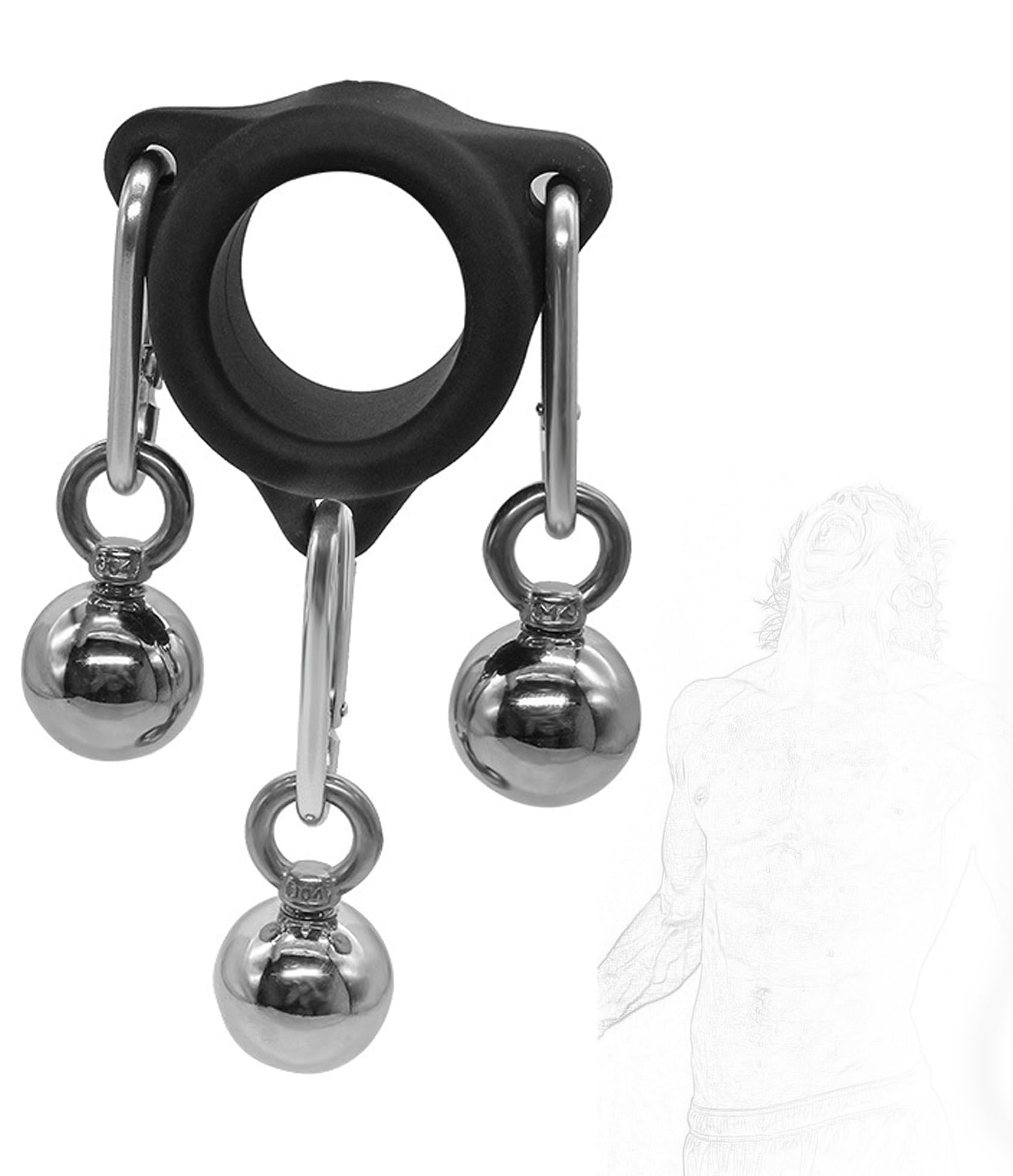 FIXCOR Mnnlichen Penisringe Mit 3 Gewichten Kugel Cock Trainer Hodenring  Penisring Cockring Ballstretcher-Penis bung Gert Metall Ball Gewicht  Aufhnger Penis Trainer Sex Spielzeug Fr Mnner,L : Amazon.de: Drogerie &  Krperpflege