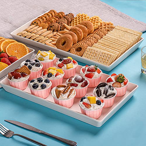 DELLING 16" X 5" Ceramic 3-Section Stackable Serving Tray Platter Set - View #2