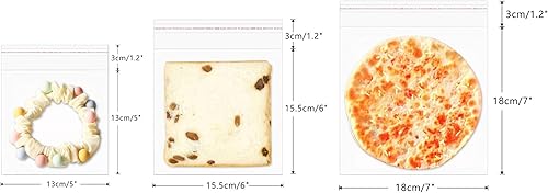 Miniatura 4 de Bolsas cuadradas de celofán de 5 x 5 pulgadas, 500 bolsas de celofán resellables, bolsas de plástico autoadhesivas para galletas, panadería, dulces,