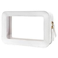 Vista 15 de LETGO Bolsas de Maquillaje Transparentes - Bolsas de Aseo Aprobadas por la TSA con Cierre, Bolsa de Aseo Transparente, Transparente