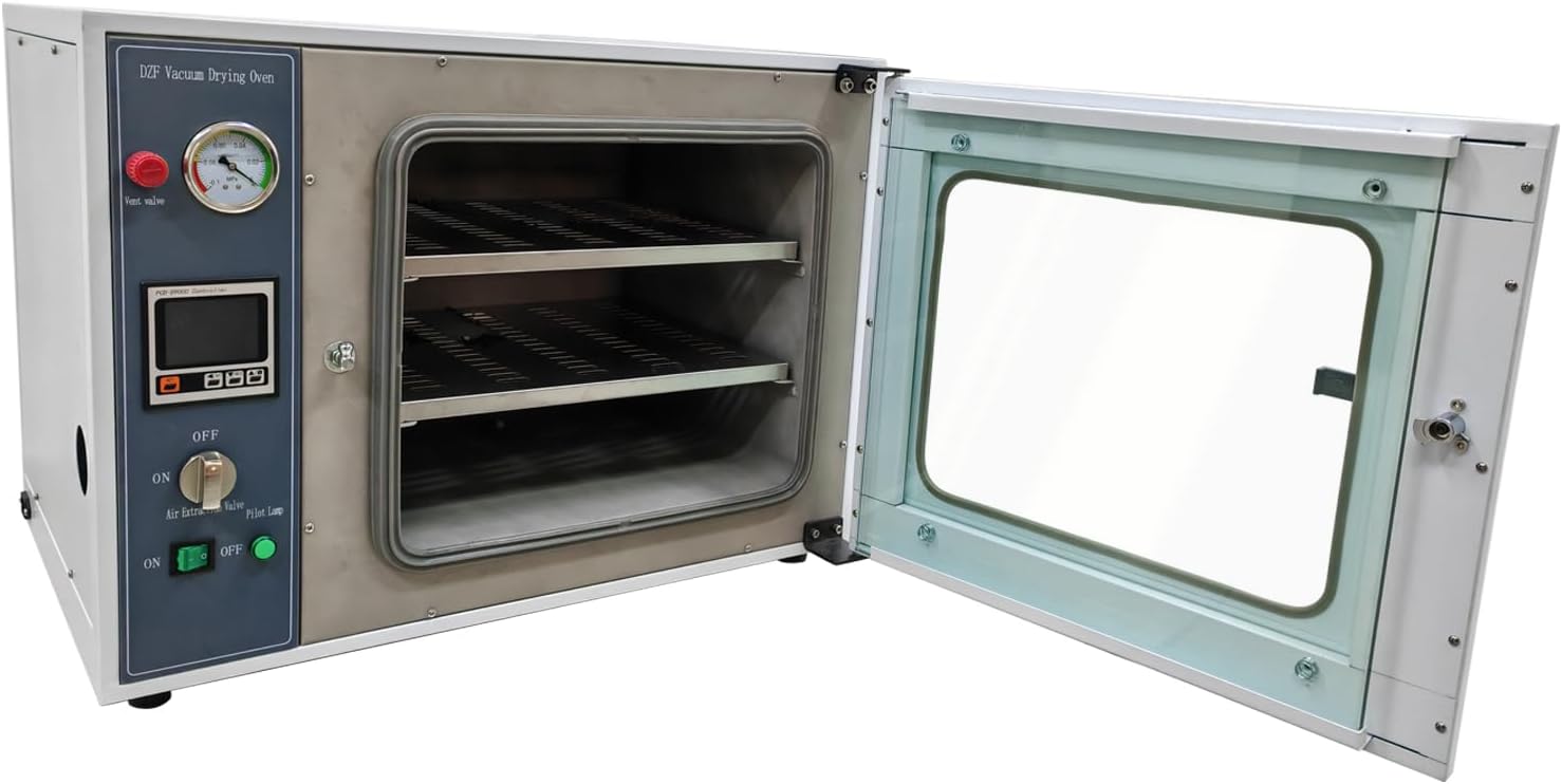INTSUPERMAI 1.9 Cu Ft Digital Vacuum Drying Oven with Intelligent Temperature Control Industrial Vacuum Oven Drying Box Vacuum Drying Heat Treat Oven 110V
