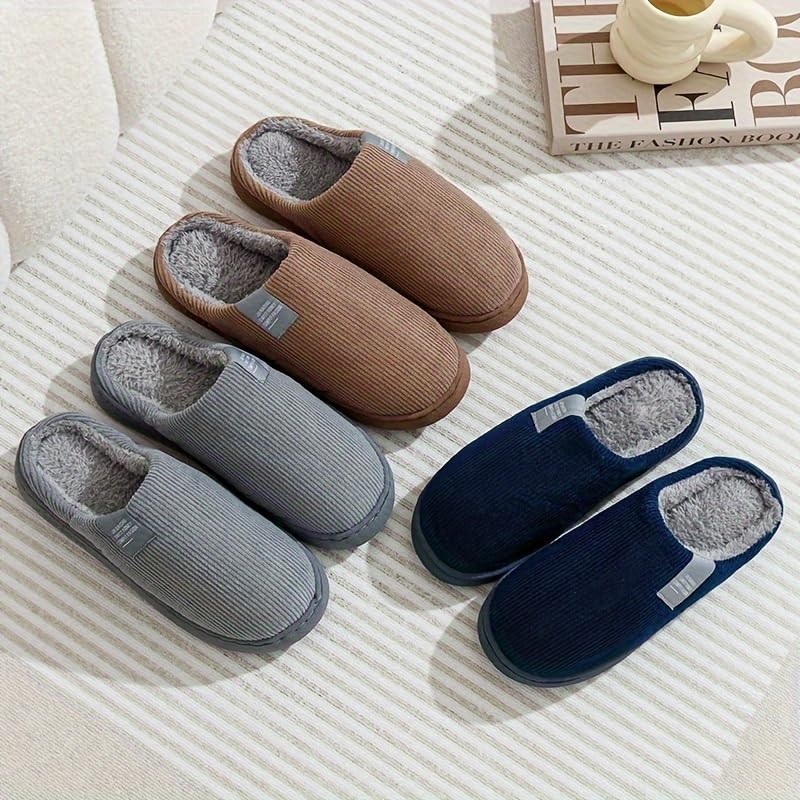 Warm Fluffy Slippers Winter Home Non-Slip EVA Shoes3