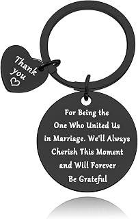 Appreciation Gift for Wedding Officiant Keyring Thank You Presents for Planner Coordinator Photographer Wedding Officiant Gift from Groom Bride Christmas Birthday Gifts