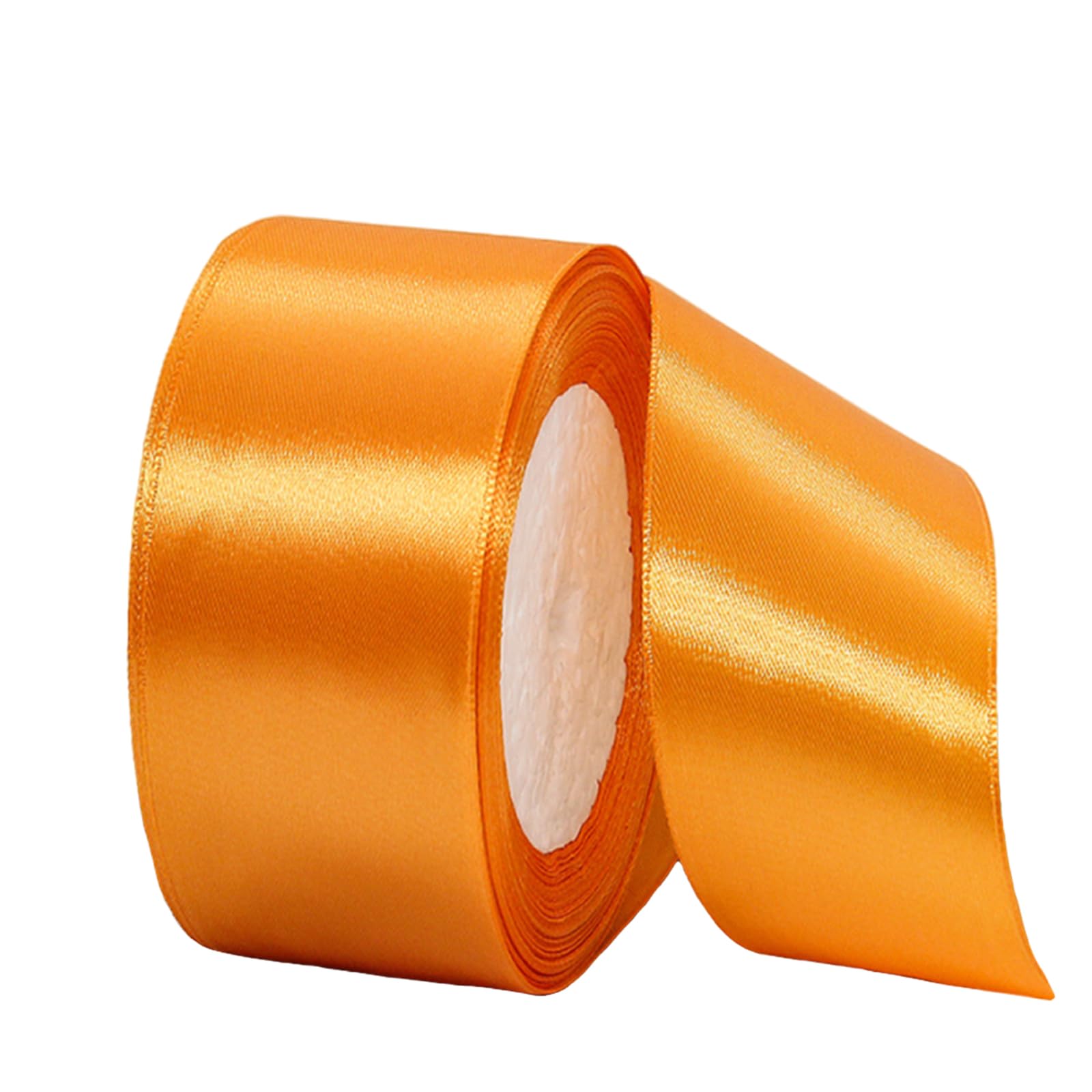 Wide Orange Satin Ribbon 40mm (1.5 Inch) for Gift Wrapping Crafting, Halloween, Christmas, Wedding Car, Hair Bows, Bouquets