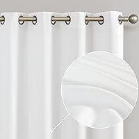 Vista 1 de Jinchan - Cortinas traslúcidas con ojales en la parte superior de 2 paneles con textura casual.