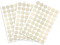 Vista 1 de uxcell Calcomanías autoadhesivas de plástico texturizado para gabinetes de muebles de madera, 0.827 in de diámetro, 162 piezas en 3 hojas de relieve