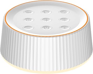 Noise Machine, White Noise Sound Machine for Baby & Adults, 26 Soothing Sounds, 8 Night Light Colors, Tap Control, 6 Timer Settings, Auto-Off & Memory, 4-7-8 Breathing, Sleep Soother for Home