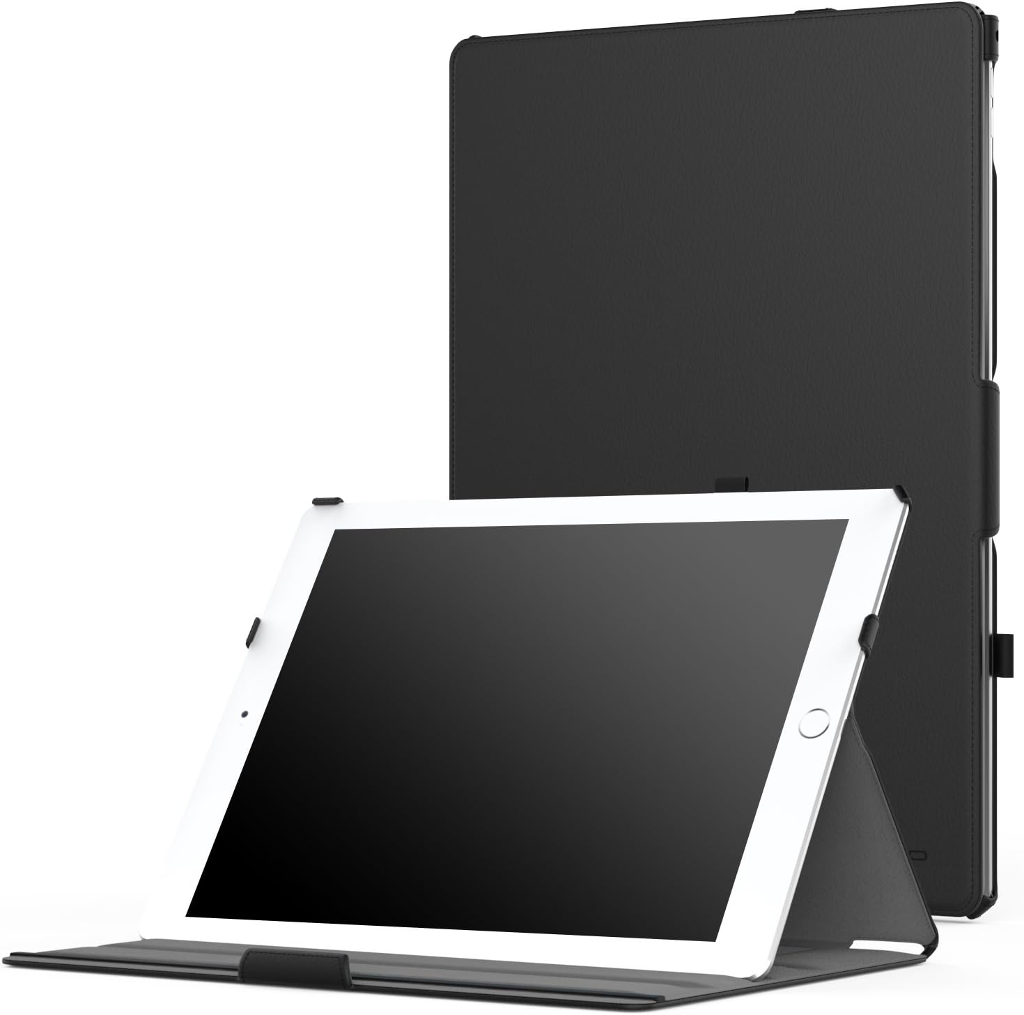 MoKo iPad Pro 12.9 Case Slim-Fit Multi-Angle Folio Cover with Auto Wake/Sleep for Apple iPad Pro 12.9 Inch iOS 9 2015 Release Tablet (NOT FIT iPad Pro 12.9 2017 Version), Black