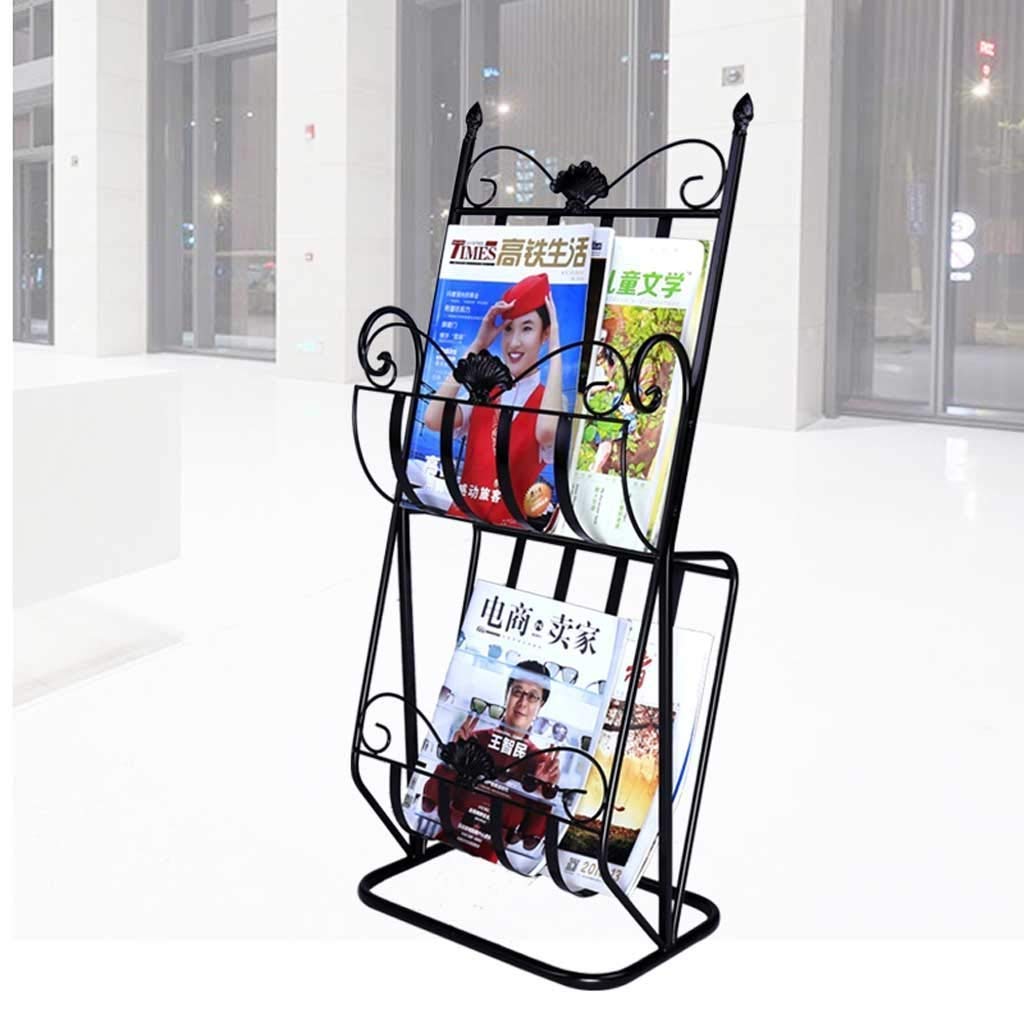 TIANQIHAO Bookshelf, File Rack, Side Table 2 Storey Shelf Unit Sofa Table Storage Rack Bookcase Living Room Office Shelf Magazine Rack