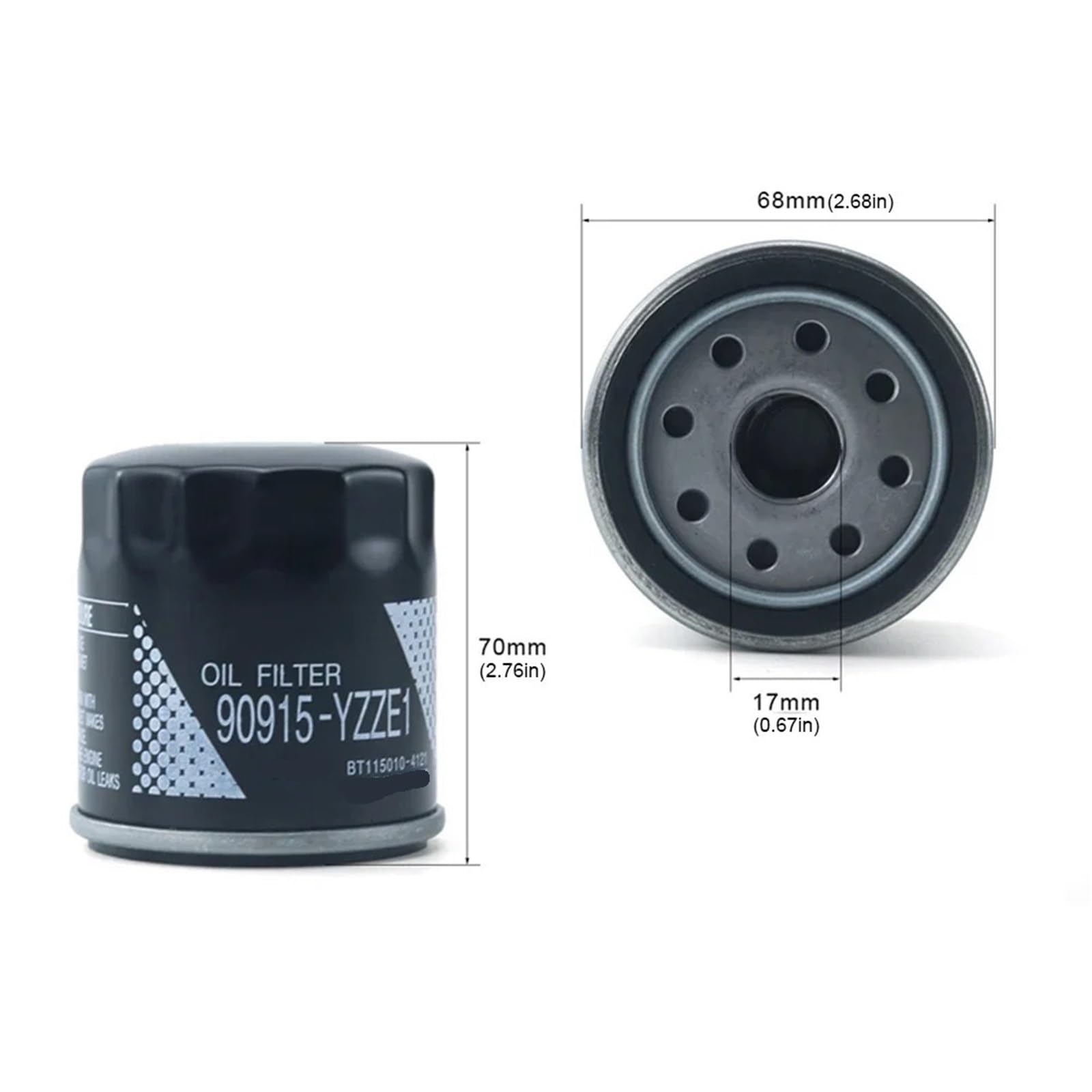 Filtro de aceite para coche Filtro de aceite metálico para coche para TOYOTA AVENSIS
