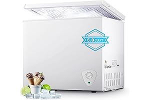 Compact 5 Cu. Ft. Deep Chest Freezer for Apartments (Down to -11°F),...