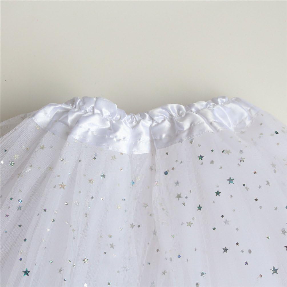 Rysly Girls Sparkle Tutus Princess Ballet Dance Layered Tulle Tutu Skirts,2-8T