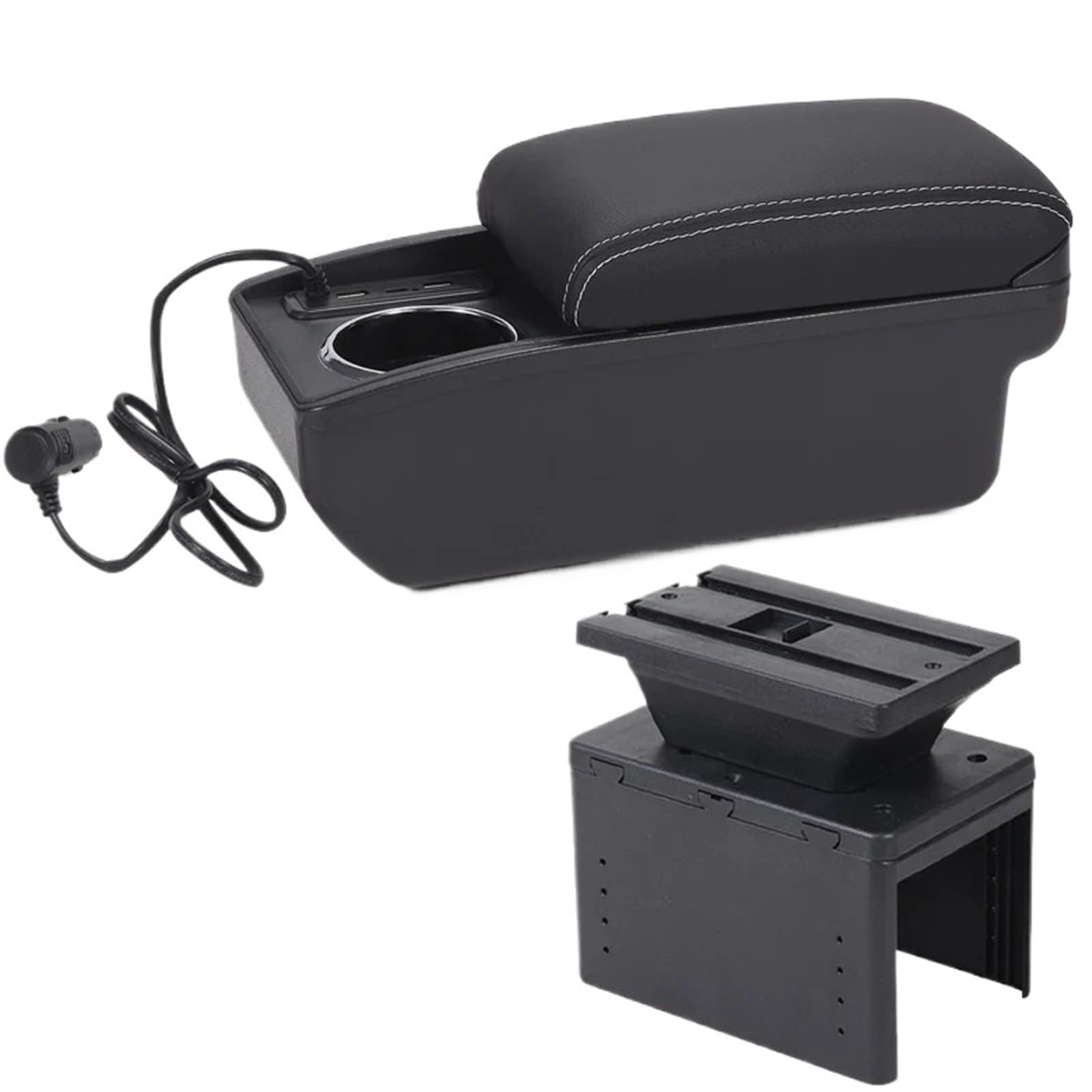 Ecbugat A3 Fast Charging Universal Car Armrest Model Box Accessorie Auto Storage Modification Interior Retrofit Parts Car Armrest Box(A3 Fast Charging)