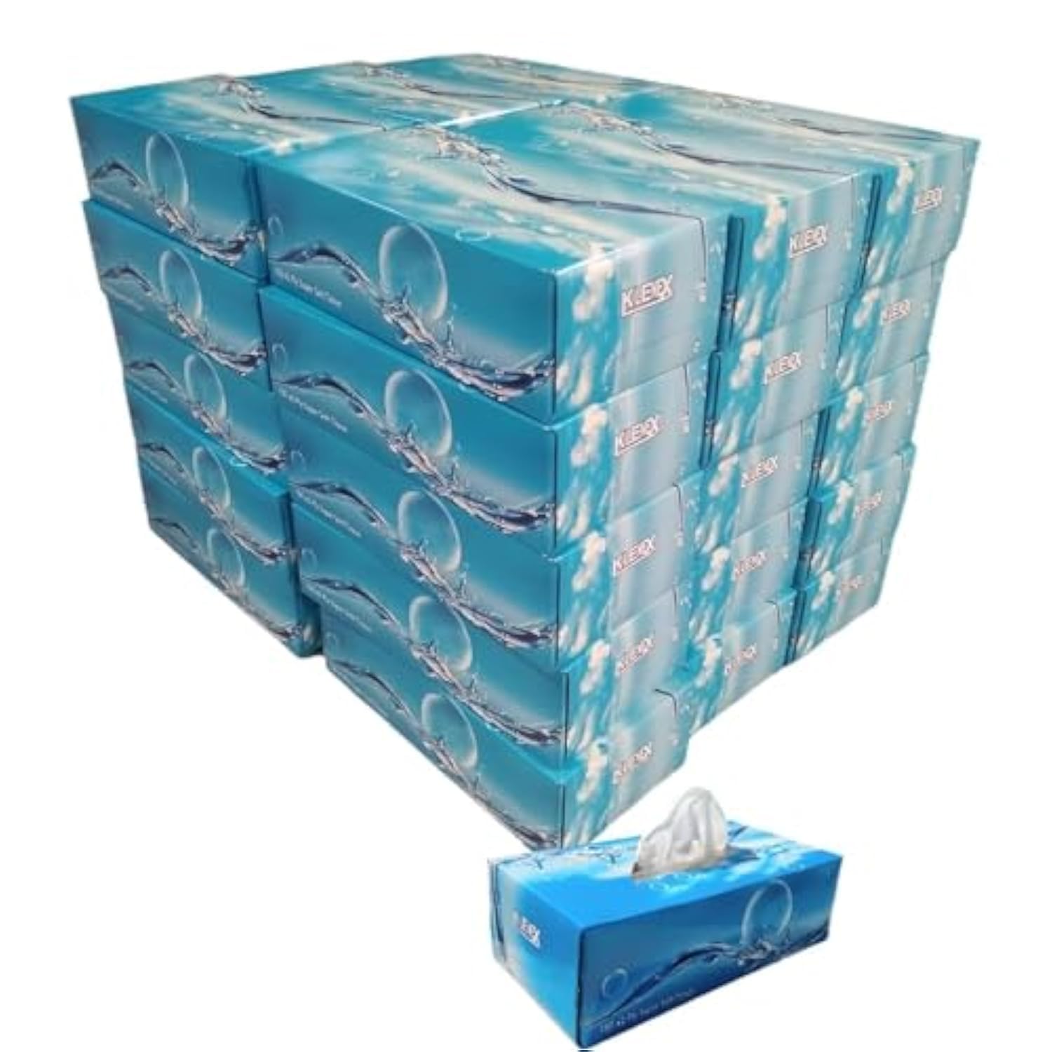 Super Soft Facial Tissues, 30 Boxes, 150 Tissues per Box, 2-Ply (4500 Total Tissues)