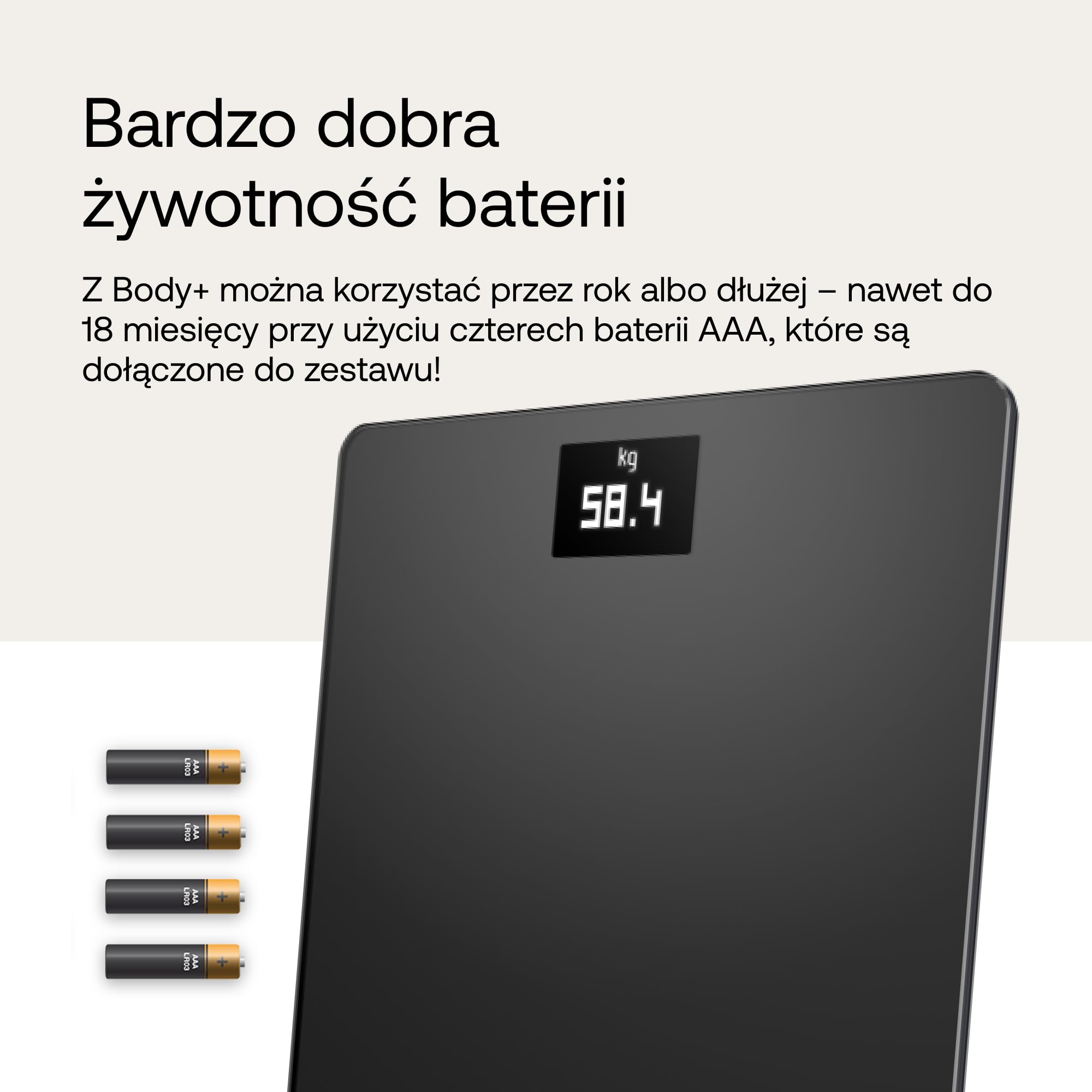 Withings Body – inteligentna waga Wi-Fi z funkcją BMI, cyfrowa waga osobowa, synchronizacja aplikacji przez Bluetooth lub Wi-Fi