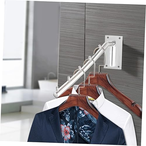 Miniatura 2 de Percha de metal de acero inoxidable, perchas para faldas, gancho para ropa, ahorrador de espacio, perchas para colgar en el armario