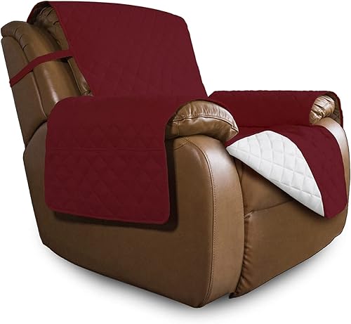Easy Going - Funda de sofá reclinable reversible para sofá, protector de muebles, resistente al agua, con correas elásticas. Ideal para mascotas,