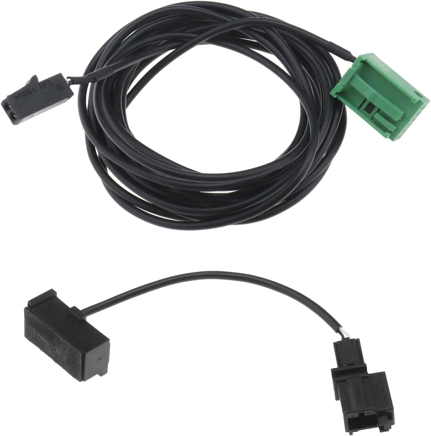 AUX Connecting Wire & Microphone Harness Cable 3BD035711 Compatible with VW RNS315 RNS510 12Pin Car Radio Bluetooth Wire Harness Cable 12V