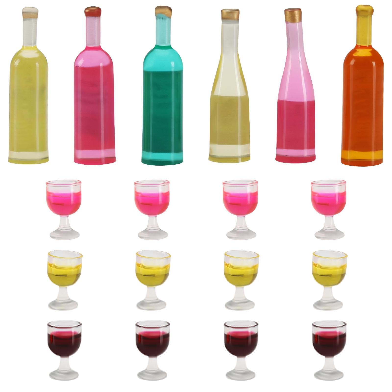 Vassoio Profumi In Miniatura Set Di 7 Mini Bottiglie Di Profumo In Scala 1:12 Per Case Delle Bambole, Con Vassoio - Handmade E Dettagliate Cave A Liqueur