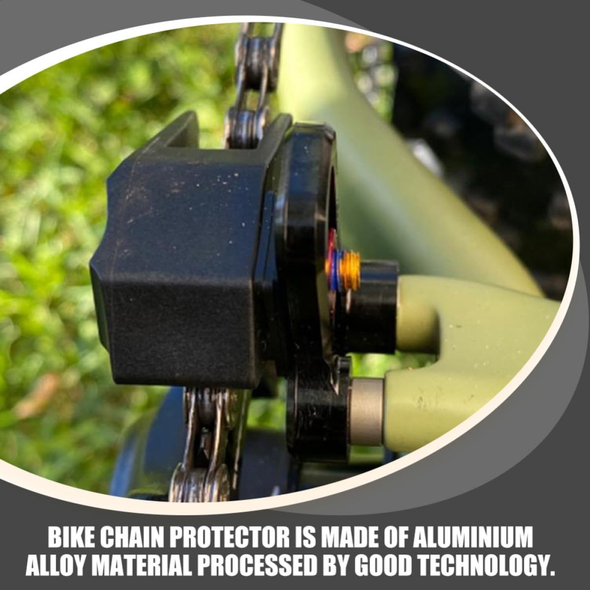 Alipis Bike Chain Protector Aluminum Alloy Stable Chain Guide for Road Bike and Fixed Gear Compatible with 26t-36t Single Crankset