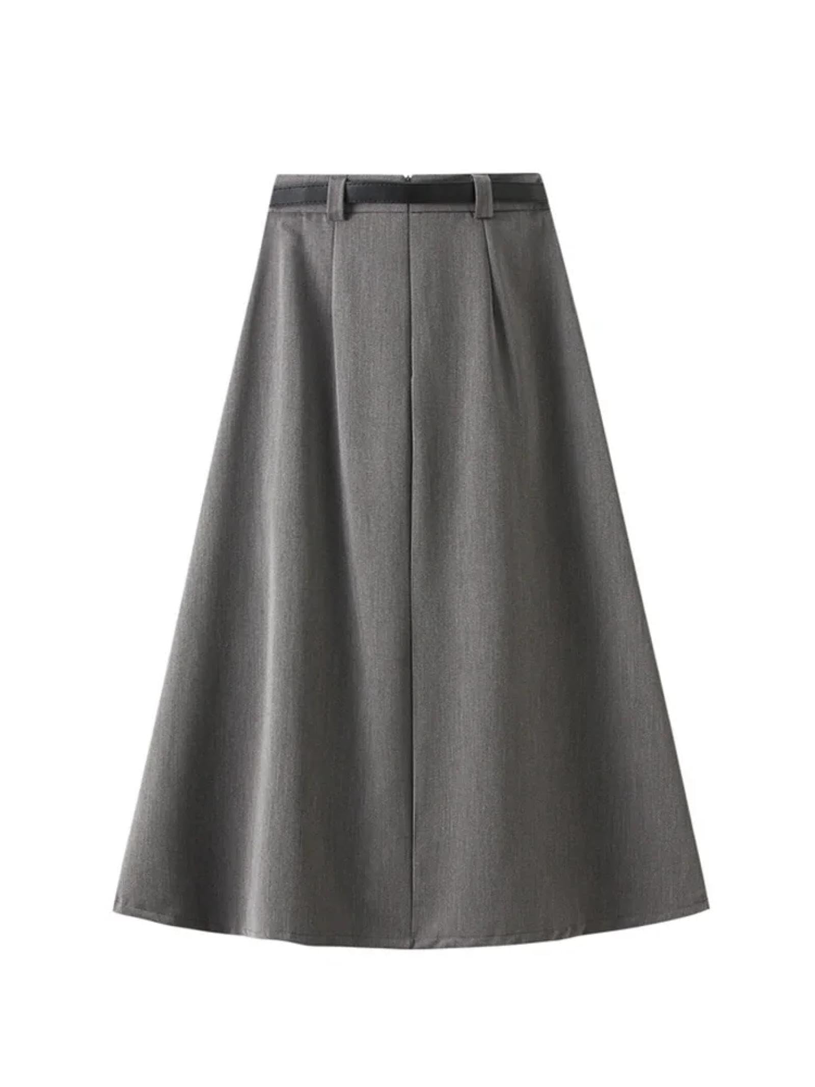 Faldas De Tubo Mujer Falda Larga Plisada Vintage De Las Mujeres con Cinturón Moda Cintura Alta Cremallera Lateral Formal Oficina Una Línea Faldas