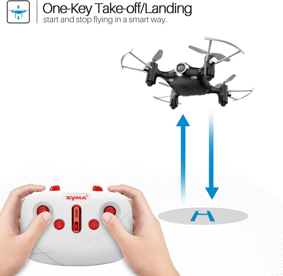 Syma X20-Black 2.4 GHz Mini Micro RC Drone, Black