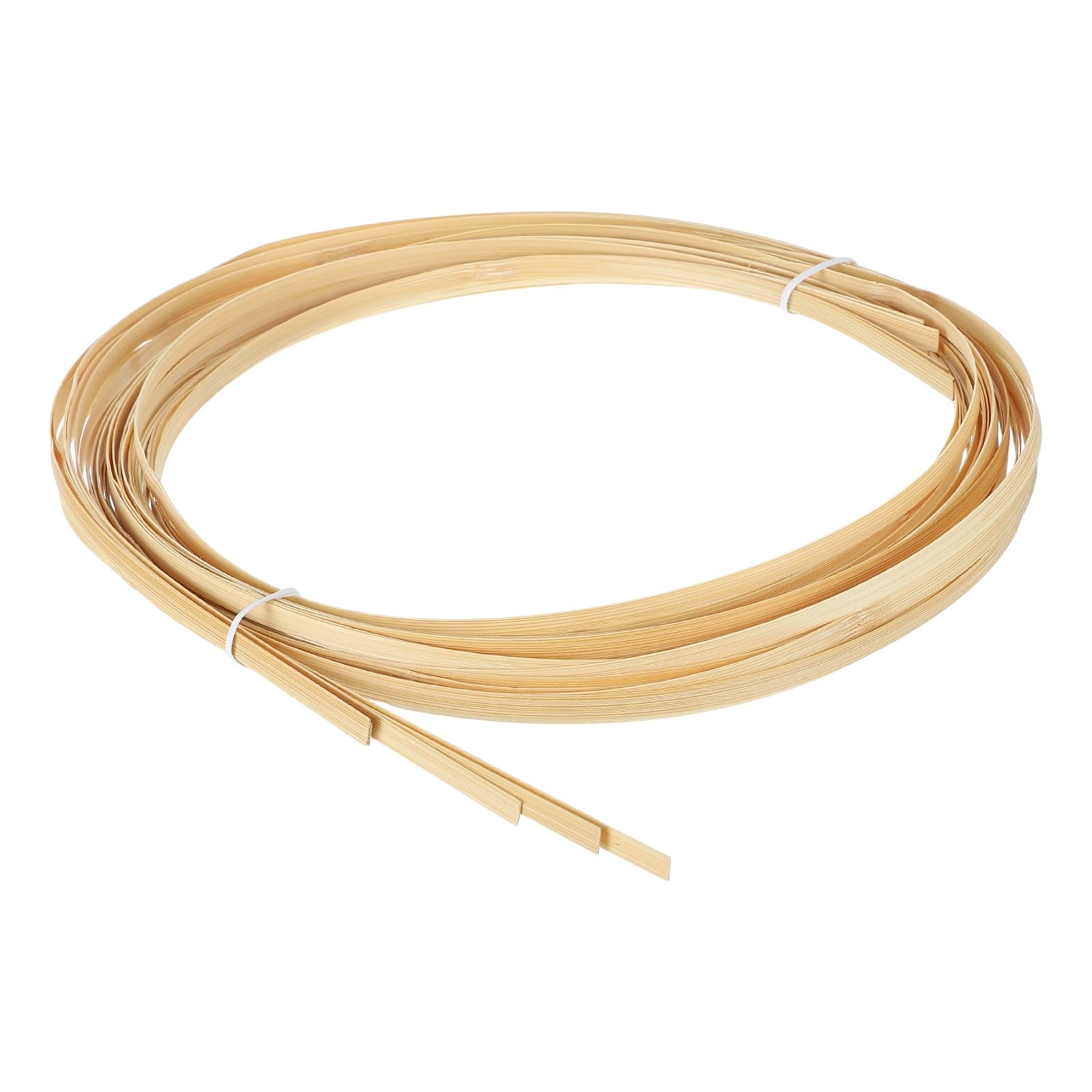 QUARKZMAN 7 Rotoli Di Strisce Di Bambù 0.24" X 10ft Kit Di Riparazione Per Cesti In Vimini Strisce Di Bambù Sottili Spesse 0.5mm Di Cesti Artigianato Fai Da Te Mobili Lampadari