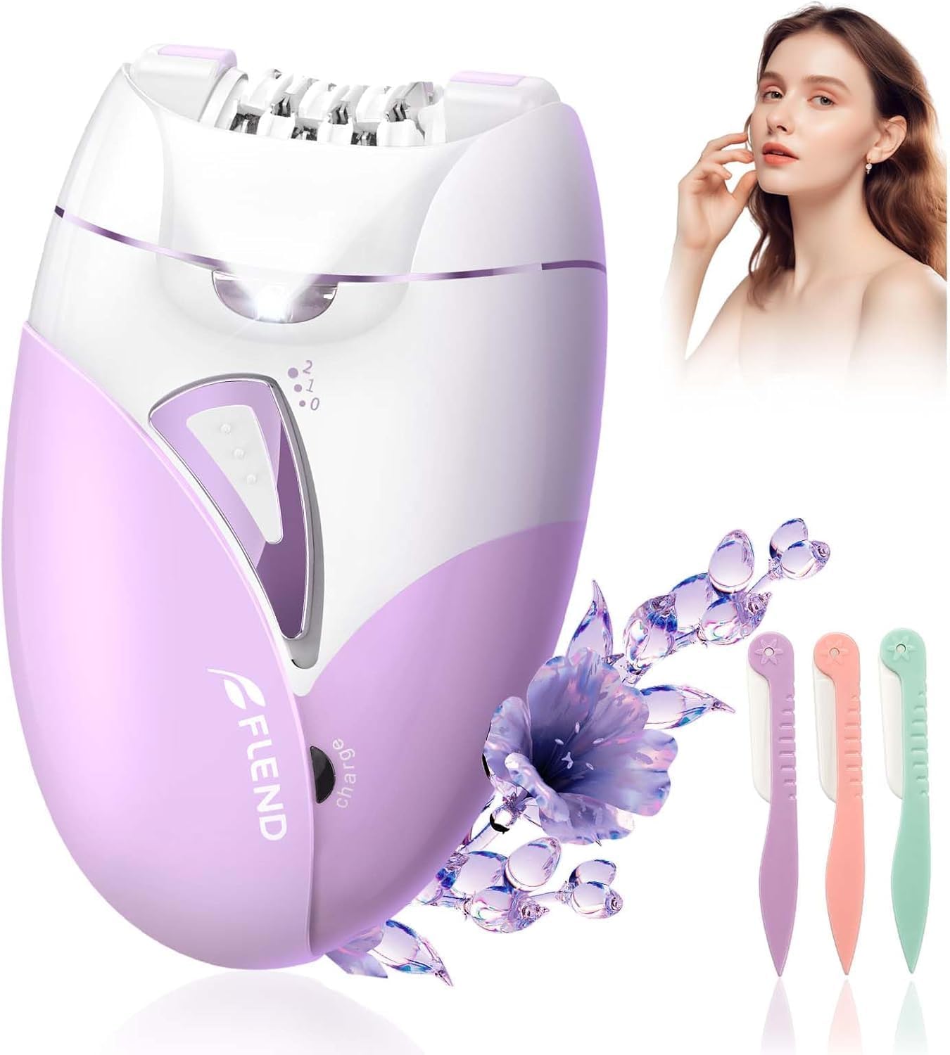 Epilator for Women with 36 Tweezers, Portable Facial Hair Removal for Women, 2-Speed Adjustable Epilator Facial Hair Removal, Pluxy Hair Rmoval Epilators for Face, Lips, Arms, Underarms, Legs, Bikini