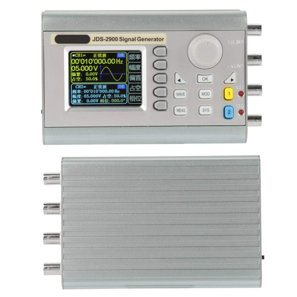 Akozon JDS2900 DDS Signal Generator Zähler,15MHz-60MHz hoher Präzisions Zweikanal Arbitrary Wellenform Funktions Generator Frequenz Meter 266MSa/s Sinus/Dreieck/Quadrat/Pulswelle(15MHz)