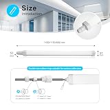 LED Batten Light 4FT 115CM, 6500K Integrated Waterproof Tube Light 2 Packs - 6