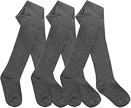 3 Pairs Girls Cotton Rich Plain Tights Warm Soft Thick Formal Smart Casual Back to School Girl Tights