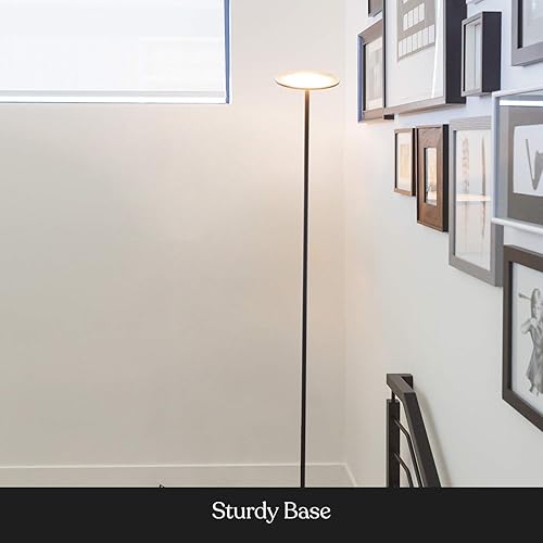 Miniatura 9 de Brightech Sky Colors - Lámpara de pie LED Torchiere que cambia de color con Wi-Fi - Lámpara de pie inteligente con control remoto iOS y Android -