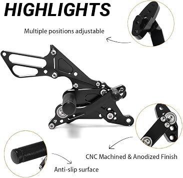 Adjustable Rear Sets for Honda CBR 1000RR 2004-2007 2005 2006 Rearsets Foot Pegs Aluminum Footrest CBR1000RR