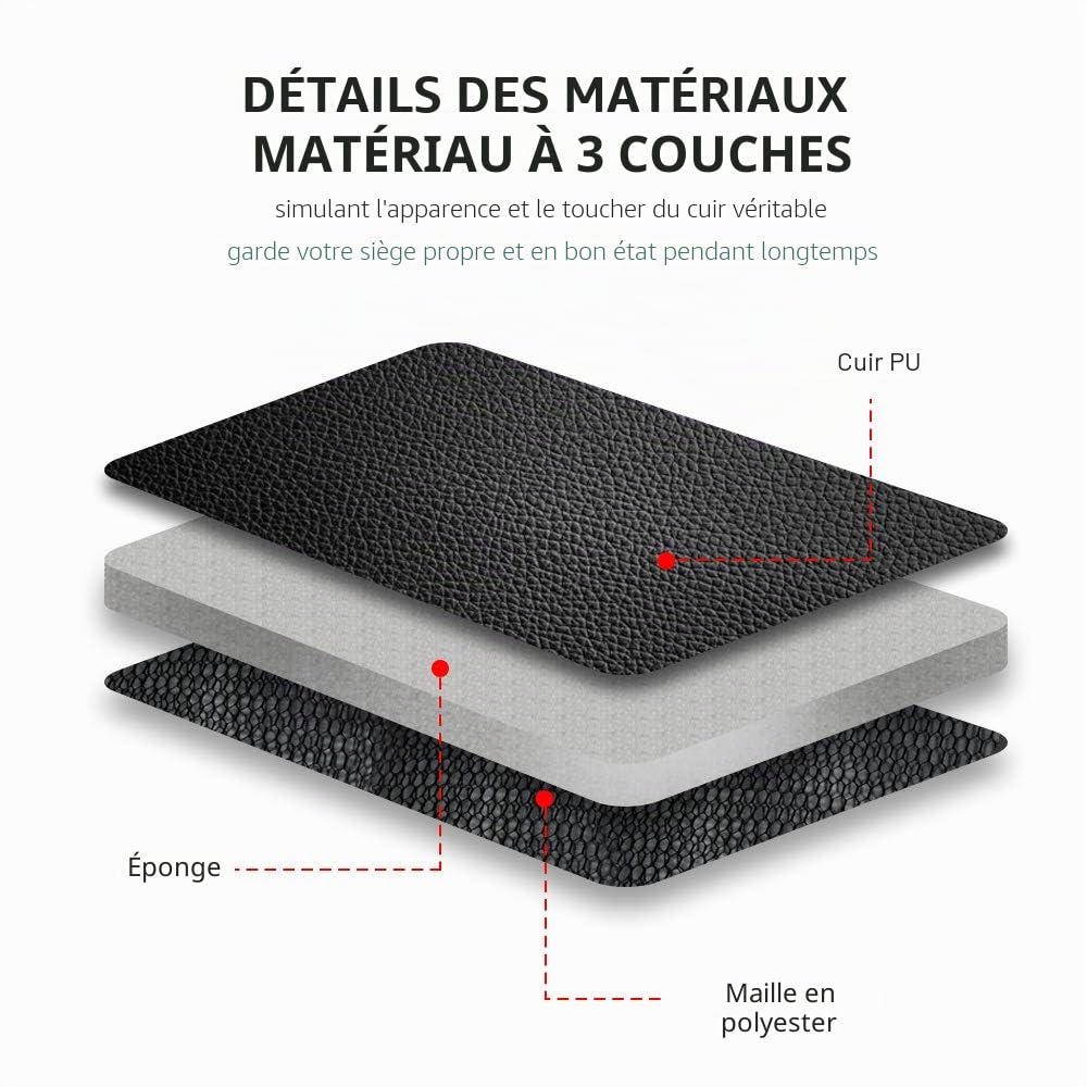 AUTOYOUTH Housses de Siège de Voiture Avant Universelles Simili-Cuir pour 2 sièges Noir Gris, Tuning Voiture Interieur