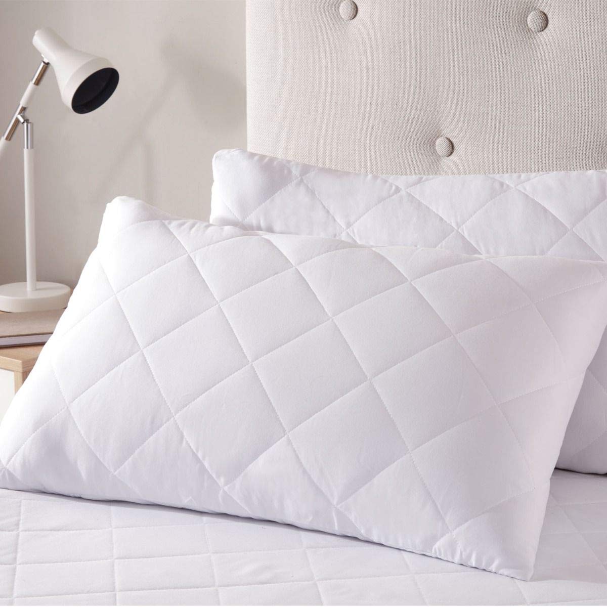 Amigozone Quilted Microfiber Pillow Protector Pillow Protectors Zipped Pillow Protectors (Pack Of 4, )